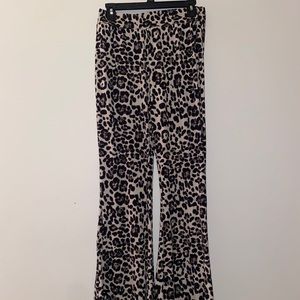 Leopard print bell bottoms